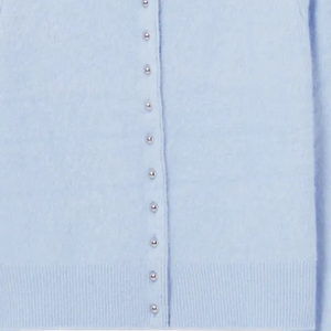 Cardigan en tricot brossé pour femme, nouvelle collection hiver, décontracté et élégant, col en V, minimaliste, superposé, décoratif, en laine/cachemire - Product Image 5