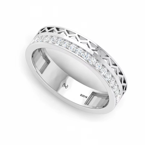 แหวนแต่งงานเพชรทองคำ 14K – แหวนเจ้าสาวลายฉลุสุดหรูสำหรับผู้หญิง |   เครื่องประดับสำหรับใส่ทุกวัน 0.20 กะรัต ทรงบริลเลียนท์คัท - Product Image 1