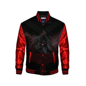 2023 Wholesale <b>Leather</b> Patchwork <b>Long</b> Sleeve <b>Jacket</b> Fashion Streetwear Fall Winter Summer <b>Jacket</b> Custom Varsity <b>Jacket</b> - Product Image 1