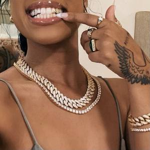 Wholesale VVS Moissanite Iced Chain Mens 13mm-22mm Wide 925 <b>Solid</b> <b>Silver</b> 18k Gold Plated Diamond Cuban Link <b>Necklace</b> Gift - Product Image 1