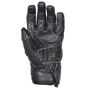 Guantes Negros para Motociclismo con Protección Rígida en los Nudillos, Palma Perforada y Cierre en la Muñeca, Venta al Por Mayor OEM - Product Image 2