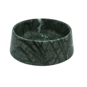 Bol de service en marbre de couleur verte au design admirable, de forme ronde, qualité exclusive, bol à nourriture en marbre à vendre - Product Image 1