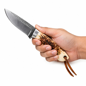 Couteau à Découper Burraq Fait Main de Haute Qualité en Acier Inoxydable de 9 Pouces avec Manche en Micarta et Étui en Cuir DIY - Product Image 1