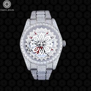 Charm_Jewels Luxury Women's Stainless Steel <b>Watch</b> 40mm Round Dial Analog Quartz Movement Sapphire Crystal Hollow Out Design - Product Image 1