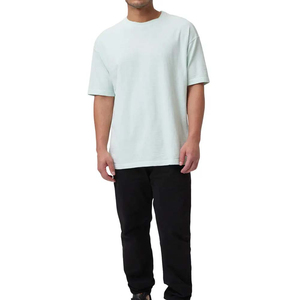 Camiseta de Hombre Extra Grande con Logotipo Personalizado al por Mayor, Camiseta de Algodón Grueso de Primera Calidad, Hombros Caídos, Venta Directa de Fábrica OEM - Product Image 1