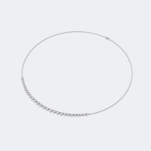 Collar con Colgante Curvo de Diamantes de Corte Redondo de 3.00CTW en Oro Sólido para Mujer, Elegante, con Engaste de Puntas, Regalo de Joyería para Aniversario - Product Image 3