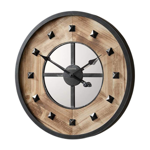 Combo And Modern Design <b>Wall</b> <b>Clocks</b> Best Indoor <b>Decor</b> Living Room Home And Office <b>Wall</b> Design <b>Clock</b> With Metal & Wooden Combo - Product Image 1