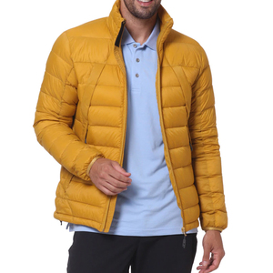 2024 New Arrival Men's Ultralight <b>Winter</b> Puffer <b>Coat</b> Stand Collar Canvas Fabric Waterproof Windproof Breathable Quick Dry Front - Product Image 2
