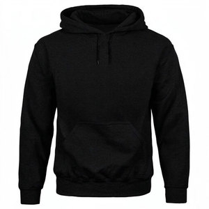 Sweat à capuche noir léger en polyester à manches longues pour homme, haut de sport respirant à séchage rapide pour l'entraînement et la course à pied - Product Image 1