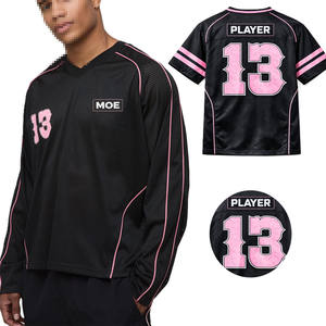 เสื้อฟุตบอลอเมริกันแบบตาข่ายสำหรับผู้ชาย คุณภาพสูง พิมพ์ลายแบบซับลิเมชั่น ผลิตจากโพลีเอสเตอร์ ชุดทีม รับผลิตแบบ OEM จำนวนมาก - Product Image 1