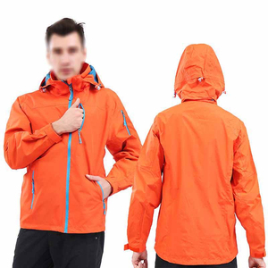 Vestes coupe-vent en polyester à fermeture éclair pour hommes, style hip-hop, logo personnalisé, streetwear, vêtements d'extérieur à capuche pour hommes - Product Image 1
