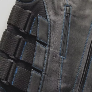 Chaleco de Motocicleta Táctico de Invierno Personalizado, Chaleco de Lona Premium con Correas Laterales Ajustables para Hombre, OEM ODM - Product Image 3