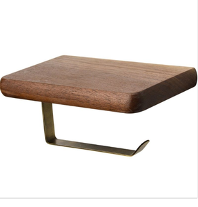 Porte-papier toilette créatif en bois de manguier naturel, accessoires de salle de bain pour hôtels et maisons - Product Image 5