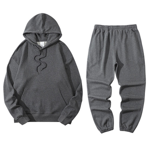 Custom <b>Men's</b> Winter Hoodies Sets Embroidery Unisex Blank Logo Printing Sublimation <b>Pullover</b> Sweat Suit Tracksuit 100% Cotton - Product Image 6