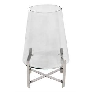 Grand Porte-Bougie de Sol en Laiton avec Abat-Jour en Verre, Décoration Intérieure Moderne et Luxueuse - Product Image 3