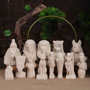 TượNg Nhân Sư Đá Vân Gỗ Horus Ai Cập Khắc Tay Pha Lê Tự Nhiên Chất Lượng Cao Để Trang Trí - Product Image 1