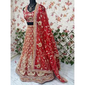 Dernier modèle de Lehenga Choli, broderie magnifique pour robes de mariée - Product Image 3