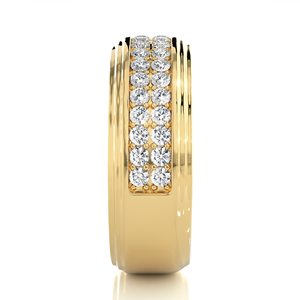 Bague en or 18 carats plaqué or avec diamant de laboratoire taille princesse 1,03 carat, sertie en canal, romantique, pour femme, pour anniversaire, mariage, luxe, IGI - Product Image 3