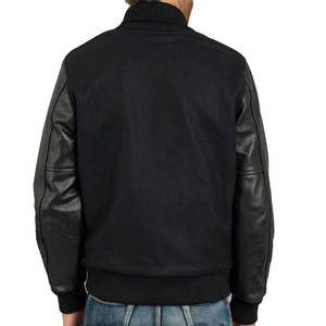 Custom Logo Wool Embroidery Baseball Letterman <b>Jackets</b> <b>Men</b> Canvas Cotton Sleeve Breathable Winter Varsity <b>Jacket</b> - Product Image 2