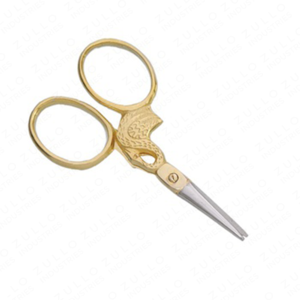 Ciseaux à ongles de qualité supérieure avec design de cigogne dorée, en acier inoxydable, lame pointue et affûtée, manche orné, outil professionnel de manucure et de soin de beauté - Product Image 5