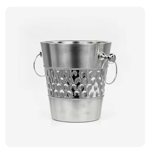 <b>Top</b> Selling Metal Wine Cooling Ice Bucket Customized Square Large Capacity Modern Design Champagne Ice Bucket Tub With Handles - Product Image 5