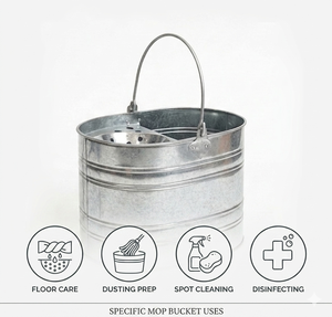 HEADWAY Handmade Cleaning <b>Bucket</b> Household Galvanized <b>Mop</b> <b>Bucket</b> Elegant Designer Classic Stylish <b>Mop</b> <b>Bucket</b> - Product Image 6