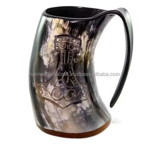 Viking Horn Natural <b>Ceramic</b> Eco-Friendly <b>Handmade</b> Modern Cup Drinking Horn <b>Mug</b> - Product Image 4