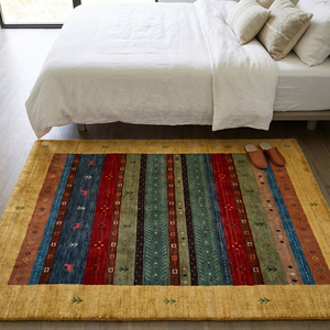 พรมขนสัตว์ถักมือหลากสีสันแท้ ลายชนเผ่า สำหรับตกแต่งห้องนั่งเล่น - Product Image 2