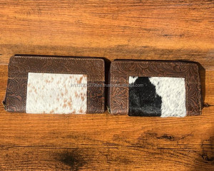 Nueva Venta caliente pelo en piel oculta cuero tallado embragues teléfono caso elegante Color marrón en relieve cuero occidental mujeres carteras - Product Image 5