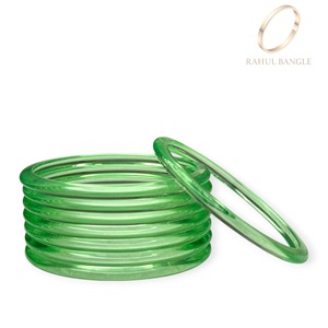 Modern Green Jelly Acrylic Kashmiri Premium Bracelet Bangles Set Trendy Jewellery <b>Wedding</b> Festive Wear Wholesale Price - Product Image 2