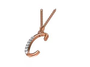 Elegante Collar con Inicial C Chapado en Oro de 18K para Mujer, Colgante con Letra C del Alfabeto, Regalo Perfecto para Ella - Product Image 4