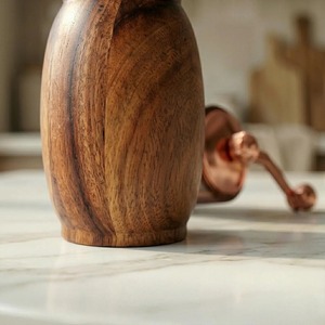 Premium Wooden Spice Shakers Set Used For Serving Salt And Pepper On Dining <b>Table</b> In Home <b>Kitchen</b> Decorative <b>Kitchen</b> Accessories - Product Image 2