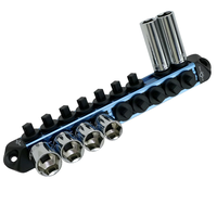 Rail de support magnétique à dégagement rapide pour douilles, en aluminium et plastique, pour embouts de 3/8 et 1/2 pouce, 20 pièces, OEM ODM, Industriel et Bricolage