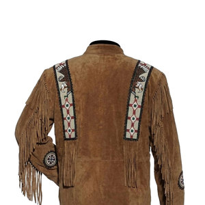 Solid Trader Premium Quality Luxury Long Tassel Design Tailoring Elegant Western Style <b>Suede</b> Fringe Leather <b>Jacket</b> - Product Image 6