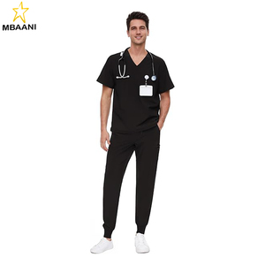 ชุดสครับสำหรับผู้ชาย - เสื้อสครับคอวี 4 กระเป๋า และกางเกงจ็อกเกอร์ 7 กระเป๋า ชุดสครับผู้ชาย - Product Image 1