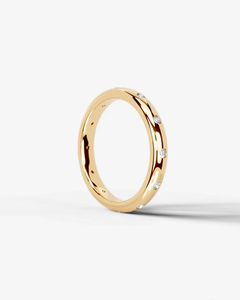 Bague de mariage unisexe en or jaune 14 carats classique avec diamant de laboratoire taille brillant rond 1 carat, clarté VS1, couleur F - Product Image 2