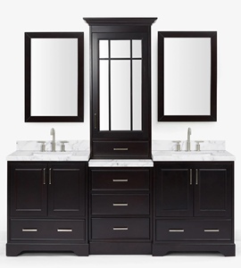 Gabinete de Baño OEM Mary de 85 Pulgadas con Doble Lavabo, Solo 3 Opciones de Acabado, Directo de Fábrica en Vietnam - Product Image 1