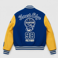 Vestes de baseball en laine chenille brodées avec logo personnalisé pour hommes, style vintage, veste varsity en laine pour hommes