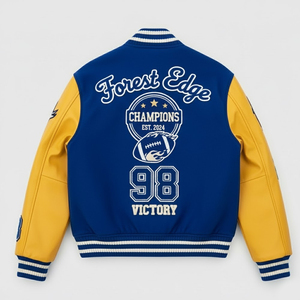 Custom Logo <b>Wool</b> Chenille Embroidery Baseball Letterman <b>Jackets</b> For <b>Men</b> Vintage Style <b>Men</b> <b>Wool</b> Varsity <b>Jacket</b> - Product Image 2