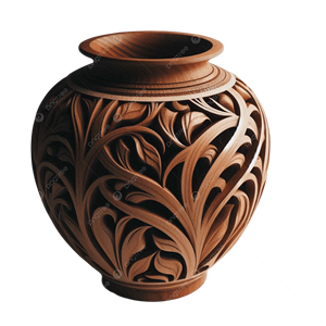 <b>Rustic</b> Sheesham Wood Flower Pot with Distressed Finish | Eco-Friendly Decor - Product Image 2