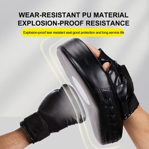 Mitaines de frappe professionnelles en cuir pour la boxe, le Muay Thai et le kickboxing, avec poignées de frappe et de crochet, disponibles pour les entraîneurs, OEM disponible - Product Image 4