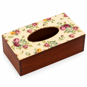 Boîte à mouchoirs en bois artisanale, porte-mouchoirs rectangulaire moderne avec panneaux blancs, vente en gros OEM ODM en vrac - Product Image 3