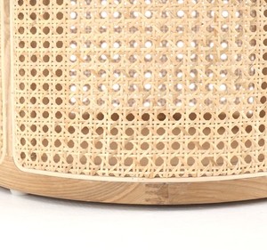 Round Solid Wood and Handwoven Natural Rattan Cane <b>Storage</b> <b>Side</b> <b>Table</b> with Removable Lid for Living Room Bedroom and Home Decor - Product Image 4
