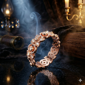 Anillo floral de oro rosa para mujer, anillo de boda con flor de cristal, regalo de joyería de moda de lujo para aniversario - Product Image 1