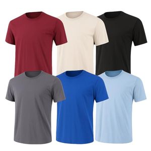 T-shirt lourd pour homme, col rond uni, manches courtes, en velours côtelé doux et respirant, idéal pour la gym et le sport - Product Image 1