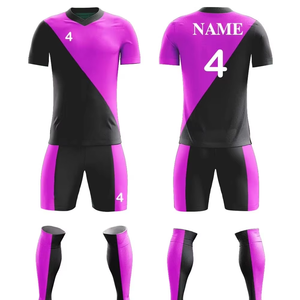 Conjunto de Uniforme de Fútbol Personalizado con Impresión, para Hombre, Transpirable, de Secado Rápido, con Cuello en V, de Poliéster, para Deportes de Verano, OEM - Product Image 4