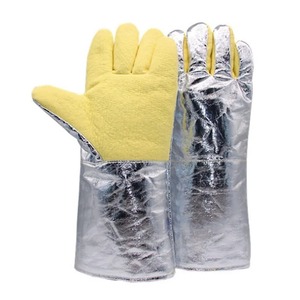 Cowhide Leather Tig Welding <b>Gloves</b> with Molten Metal Splash Test <b>Type</b> Breathable/Comfortable Reflective Strap for Welding Safety - Product Image 3