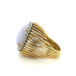 Bague de cocktail en or plaqué 18 carats pour homme, sertie de diamants, style glamour vintage, pour mariage et fiançailles, SV JEWELS IGI - Product Image 1