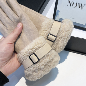 Women's Winter Wool/Acrylic Cuff <b>Gloves</b> | Soft Warm <b>Knitted</b> Thermal <b>Gloves</b> Touchscreen Needle Detection for Outdoor Sports - Product Image 2