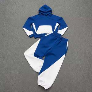 Conjunto Deportivo para Hombre, Azul y Blanco, Ligero, Transpirable, con Capucha y Cuello Alto, Premium, Manga Larga, Informal - Product Image 3